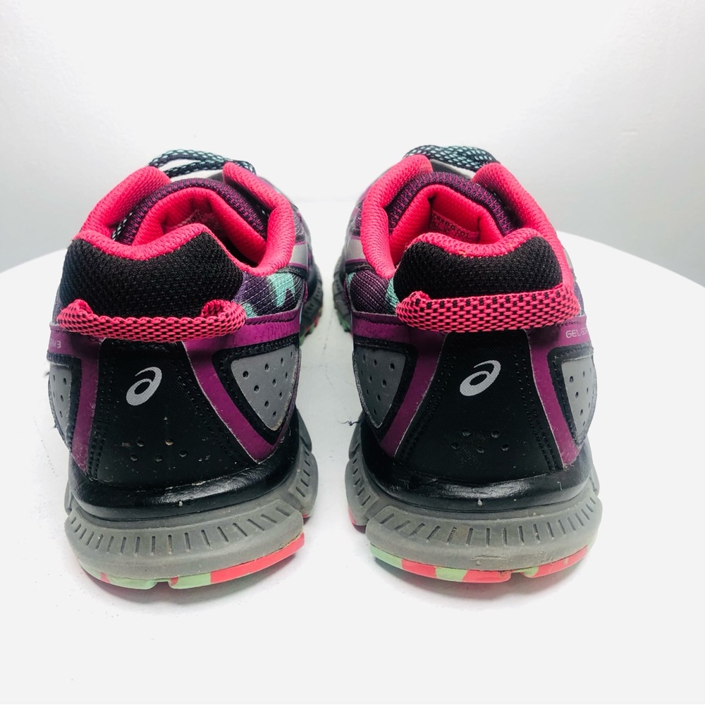 Asics GEL-SCRAM 3 T65BQ (D) black purple pink trail running shoes SZ 8.5. RR1 - Picture 7 of 9